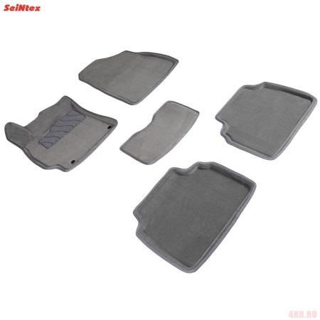 Коврики салона 3D текстильные для Hyundai Elantra (2021-2025) серые № 96169