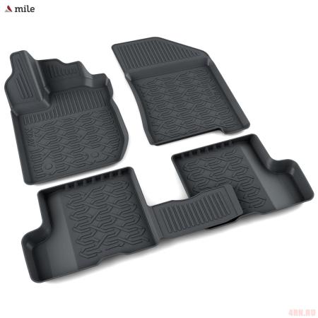 Коврики салона для Lada (ВАЗ) XRAY (2016-2022) для комплектаций с вещевым ящиком № 1030621