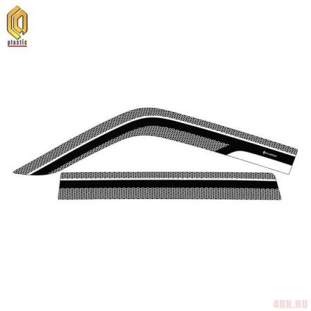 Дефлекторы окон серия "Art" серебро для Nissan Patrol (2005-2010) № 2010032700579