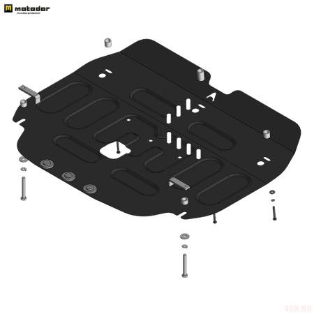 Защита картера и КПП для Changan Eado Plus (2020-2025) № 57207