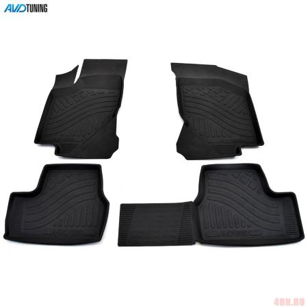 Коврики салона AVD Tuning резиновые для Lada (ВАЗ) Калина (2013-2025) № ADRPLR301