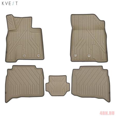 Коврики в салон 3D Kvest для Lexus LX (2015-2021) бежевые № KVESTLEX00002Kb1