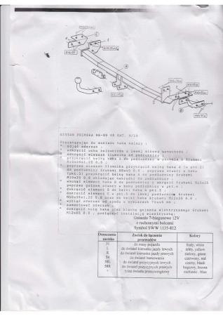 Фаркоп Imiola для Nissan Primera P11 хэтчбек, седан (1996-1999) № N.010
