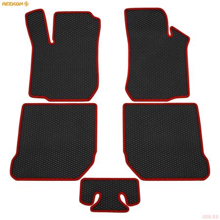 Коврики салона EVA резиновые для Skoda Octavia Tour (1996-2010) с красным кантом № 9030010304
