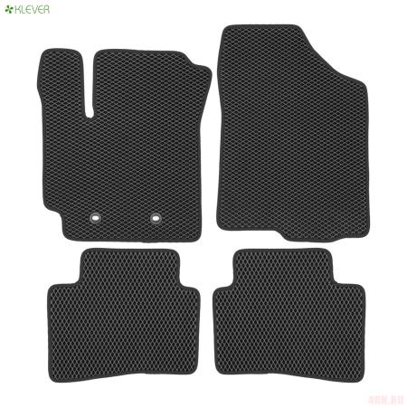 Коврики салона EVA для Kia Seltos 2WD/4WD (2020-2025) с черной окантовкой 4 шт. № EVA.B.0502506522110k