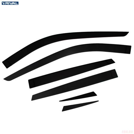 Дефлекторы окон для Omoda C5 (2022-2025) литьевой поликарбонат, 6 шт. № 30201002