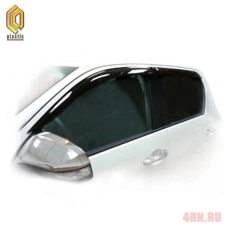 Дефлекторы окон CA Plastic Classic полупрозрачные для Toyota Hilux (2015-2025) № 2010030311586