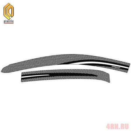 Дефлекторы окон cерия "Art" черные для Toyota Corolla седан (2013-2018) № 2010031508817