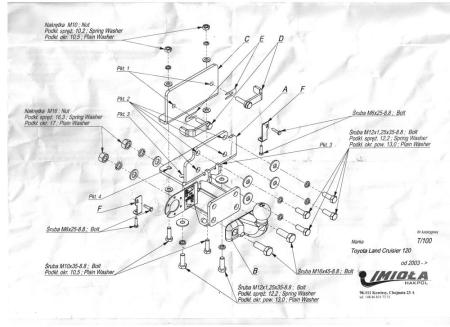 Фаркоп Imiola для Lexus GX460 (2010-2013) фланцевое крепление № T.100