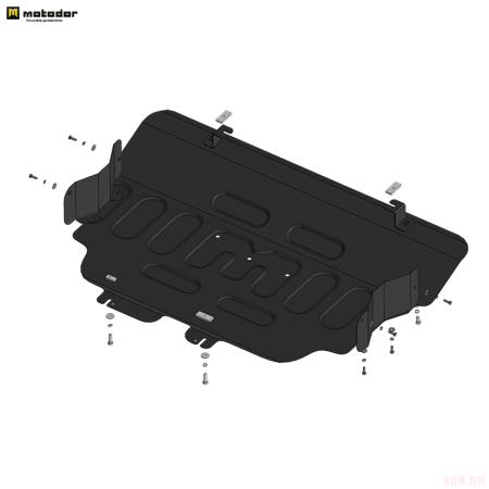 Защита картера и КПП для Jetour X70 Plus (2023-2025) № 79012