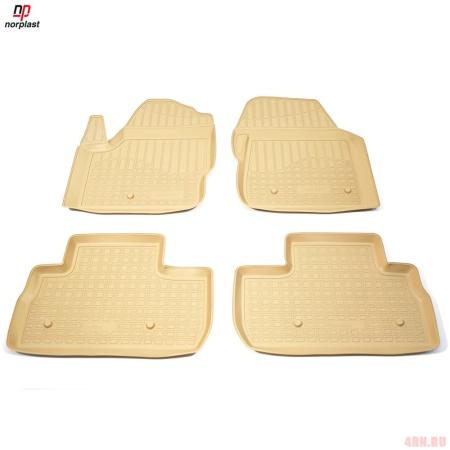 Коврики салона Norplast бежевые для Land Rover Freelander 2 (2006-2014) № NPA10-C46-200-B