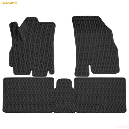 Коврики салона 3D EVA ромб резиновые для Exeed LX (2021-2025) с черным кантом № 9260015101