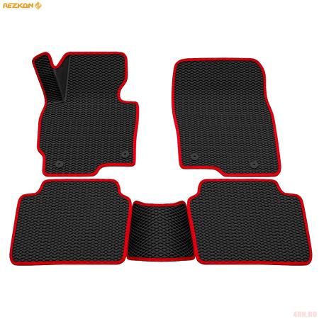 Коврики салона 3D EVA Ромб резиновые для Mazda CX-5 (2011-2016) с красным кантом № 9223020104