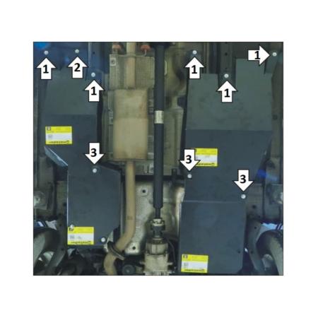 Защита топливного фильтра для Haval F7 (2019-2024) № 03124