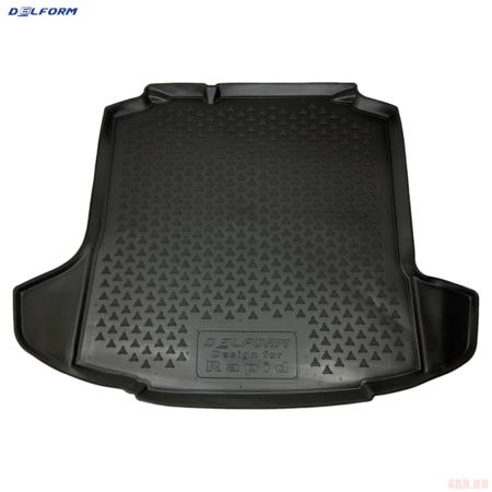 Коврики багажника для Skoda Rapid (2012-2020) с карманами № B65001-1