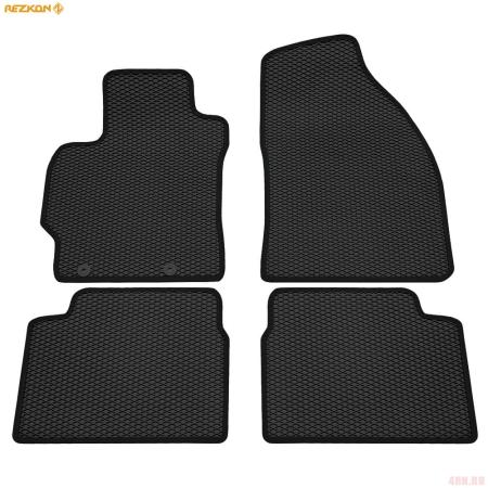 Коврики салона Rezkon EVA резиновые для Toyota Corolla (2007-2013) с черным кантом № 9034015101