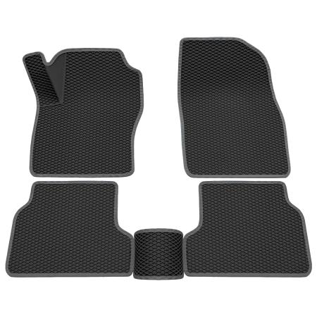 Коврики салона 3D Eva ромб резиновые для Ford Focus 2 (2008-2011) с серым кантом № 9216010102