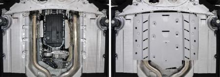 Защита КПП и раздаточной коробки для Rolls-Royce Cullinan (2018-2025) 3 части № 333.2502.1