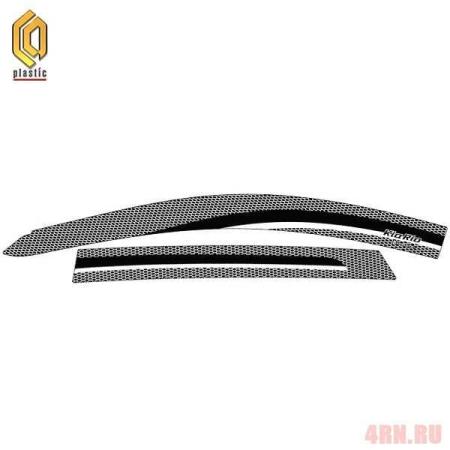 Дефлекторы окон cерия "Art" черные для Kia Rio хетчбек (2011-2016) № 2010031507728