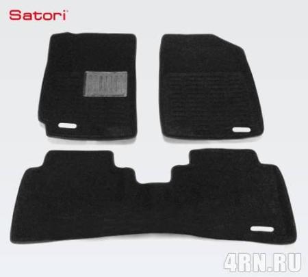 Коврики салона Satori Liner 3D Basic текстильные для Hyundai Solaris (2010-2016) № SI 02-00176