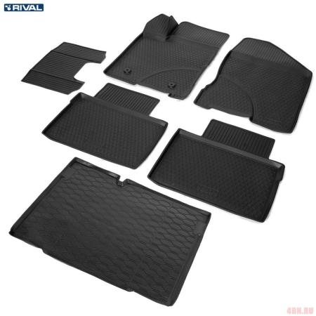 Комплект ковриков салона и багажника для Lada (ВАЗ) Vesta (2015-2025) № K16006004-1