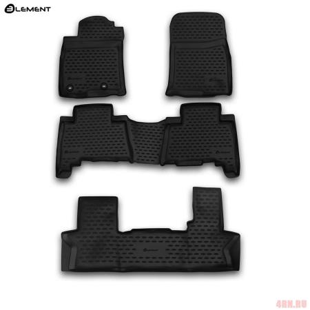 Коврики салона Element для Toyota Land Cruiser Prado 150 7 мест (2013-2025) 3 ряда № NLC.48.76.210k