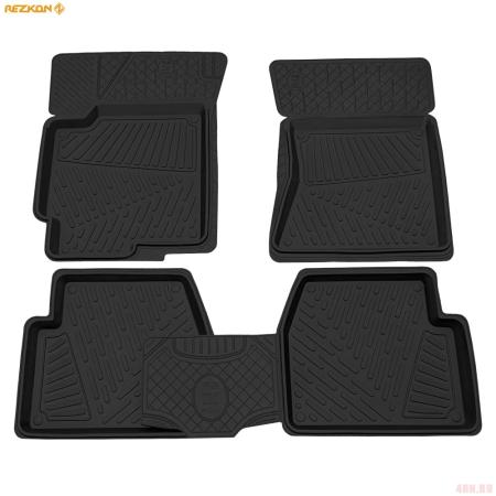Коврики салона Rezkon резиновые универсальные Champion Premium № 1038005200