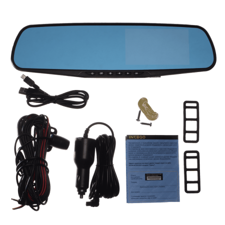 Зеркало с видеорегистратором INTEGO VX-410MR, HD, 2камеры, функция парковки