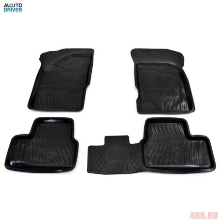 Коврики салона Avtodriver резиновые для Lada (ВАЗ) Granta (2011-2018) № ADRJET004
