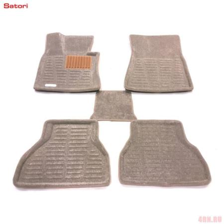 Коврики салона Satori Liner 3D Basic для BMW X5 (E70) (2007-2013) бежевые № SI 08-00204