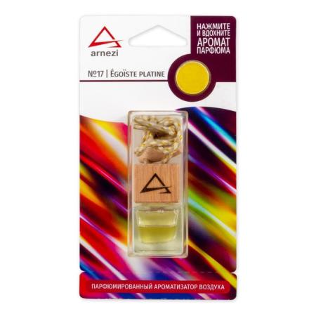 Ароматизатор жидкий подвесной флакон с деревянной крышкой ARNEZI французский автопарфюм №17 ?go?ste platine ARNEZI A1509096