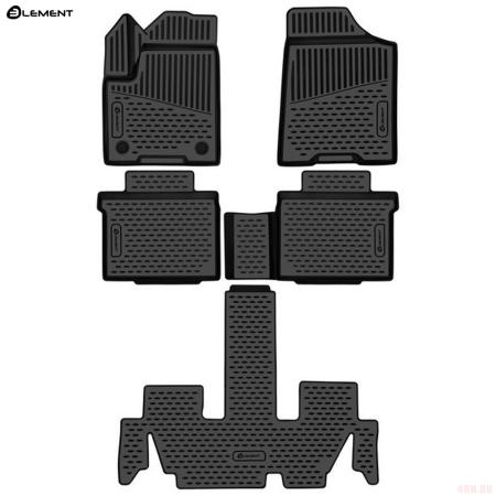 Коврики 3D салона для Hyundai Custin (2024-2025) 5 шт. № ELEMENT3DA71255210k