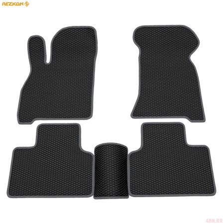Коврики салона Rezkon EVA резиновые для Lada (ВАЗ) Priora (2007-2018) с серым кантом № 9039025102