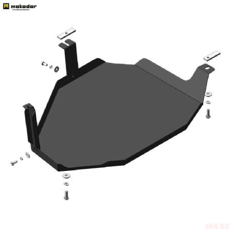 Защита топливного бака для Kia Sorento Prime (2015-2020) № 00942