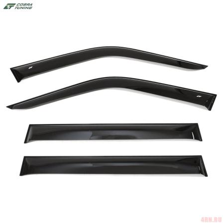 Дефлекторы боковых окон для УАЗ Patriot Sport (2005-2025) широкие № U0006