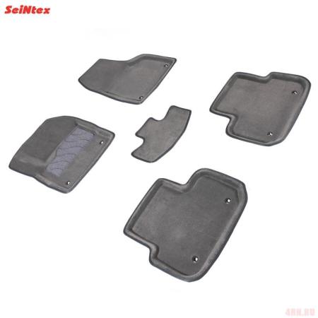 Коврики салона 3D текстильные для Land Rover Discovery Sport (2014-2019) серые № 91120