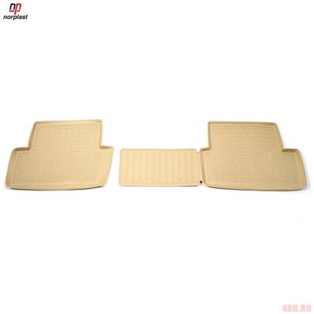 Коврики салона Norplast задние бежевые для Nissan Qashqai (2007-2014) № NPA01-C61-601-B