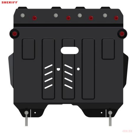 Защита картера и КПП для Ford Explorer Sport Установка совместно со штатной защитой (2017-2019) № 08.3419 V1