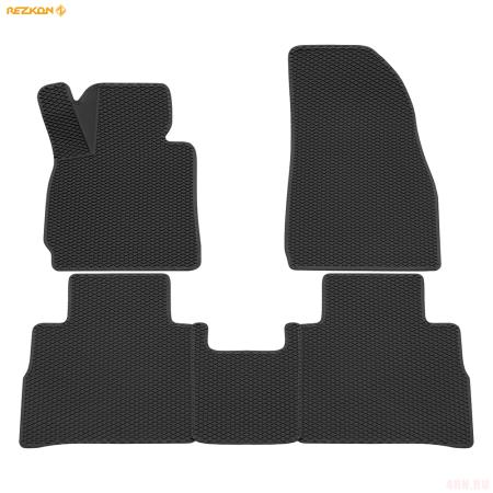 Коврики салона 3D EVA ромб резиновые для Exeed RX (2023-2025) с черным кантом № 9260020101