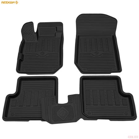 Коврики салона Rezkon резиновые для Renault Sandero (2018-2022) № 1029025400