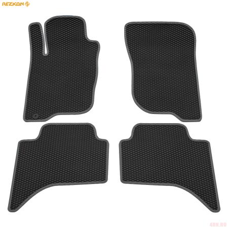 Коврики салона EVA cоты резиновые для Mitsubishi L200 (2008-2015) с серым кантом № 9024025102