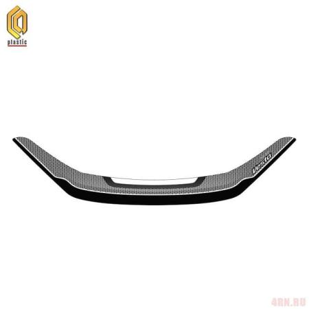 Дефлектор капота серия "Art" черный для Lada (ВАЗ) Vesta (2015-2025) № 2010011513091