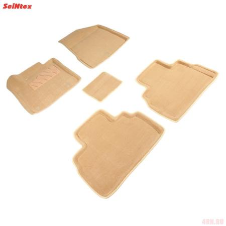 Коврики салона 3D текстильные для Nissan Murano (2016-2022) бежевые № 88030