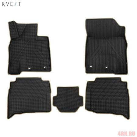 Коврики в салон 3D Kvest для Toyota Land Cruiser 200 (2015-2021) № KVESTTYT00001K2