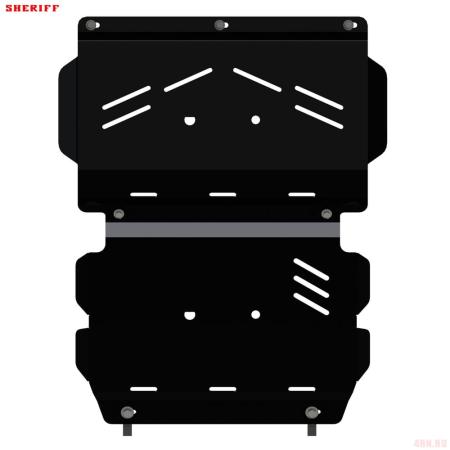 Защита картера и радиатора для Mitsubishi L200 (Triton) (2006-2015 № 14.1143 V2