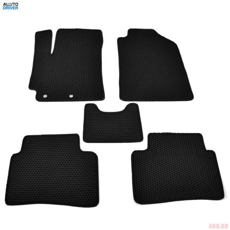 Коврики салона резиновые EVA для Hyundai Solaris (2017-2022) соты с черным кантом № EVAS.0273.01