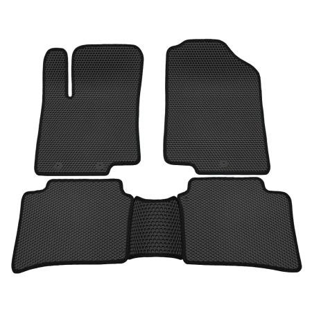 Коврики салона EVA резиновые соты для Hyundai Solaris (2010-2016) с черным кантом № 9120050101