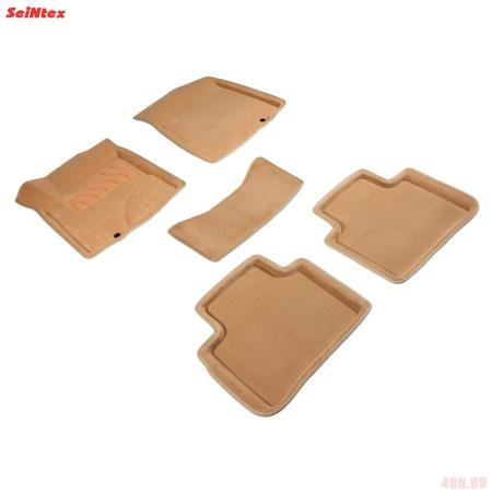 Коврики салона 3D текстильные для Nissan Teana (2008-2014) бежевые № 84739