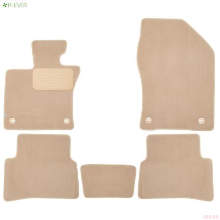 Коврики салона Klever текстильные Premium для Lexus UX (2019-2025) 5 шт. бежевые № KVR04.029.077.22112kh