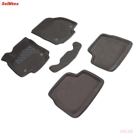 Коврики салона 3D текстильные для Opel Astra H (2004-2012) серые № 71734